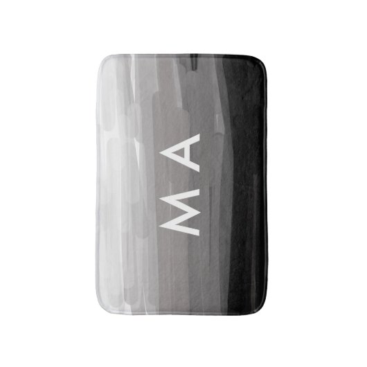 Einfache Monogramm fügen Sie den Namen Mann minima Badematte (Vorderseite Vertikal)