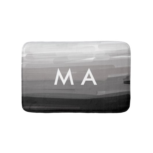 Einfache Monogramm fügen Sie den Namen Mann minima Badematte (Vorderseite)