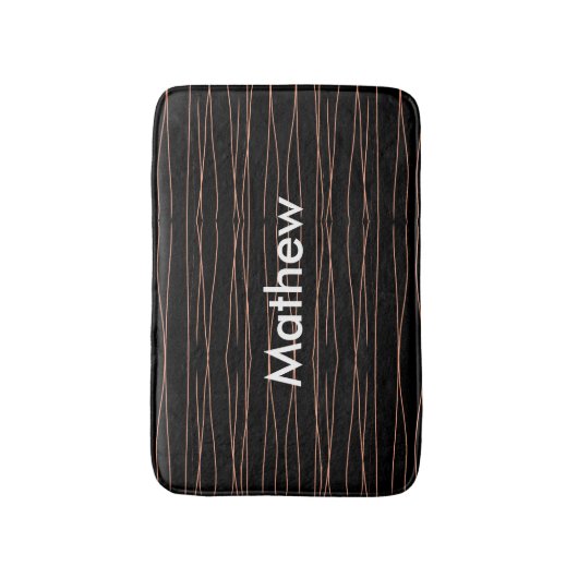 Einfache Monogramm fügen Sie den Namen Mann minima Badematte (Vorderseite Vertikal)