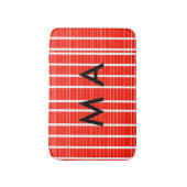 Einfache Monogramm fügen Sie den Namen Mann minima Badematte (Vorderseite Vertikal)