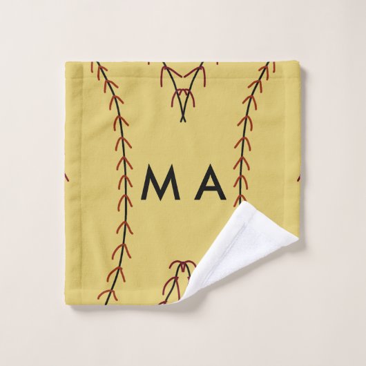 Einfache Monogramm fügen Sie den Namen Mann minima Badhandtuch Set (Waschlappen)