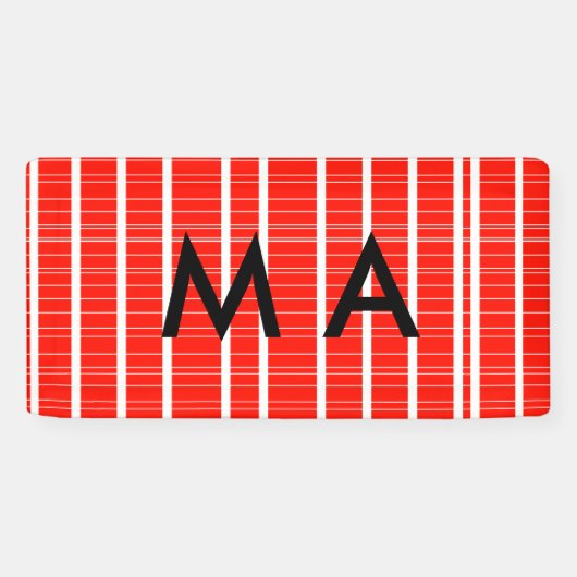 Einfache Monogramm fügen Sie den Namen Mann minima Banner (Horizontal)