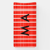 Einfache Monogramm fügen Sie den Namen Mann minima Banner (Vertikal)