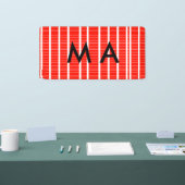 Einfache Monogramm fügen Sie den Namen Mann minima Banner (Messe)