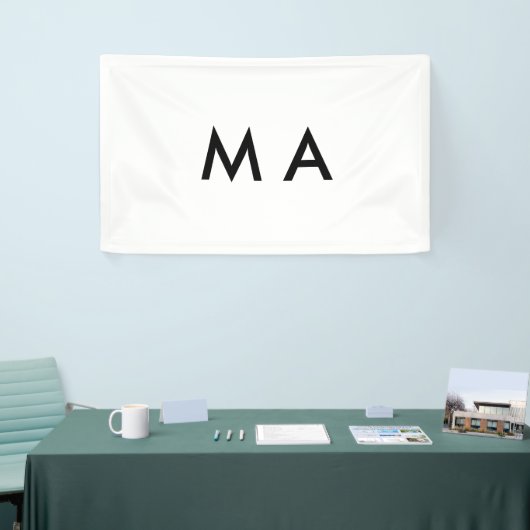 Einfache Monogramm fügen Sie den Namen Mann minima Banner (Messeveranstaltung)