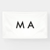Einfache Monogramm fügen Sie den Namen Mann minima Banner (Horizontal)
