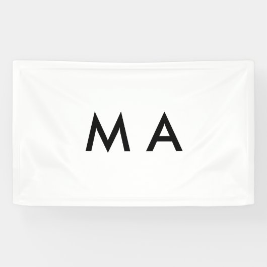 Einfache Monogramm fügen Sie den Namen Mann minima Banner (Horizontal)