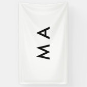Einfache Monogramm fügen Sie den Namen Mann minima Banner (Vertikal)
