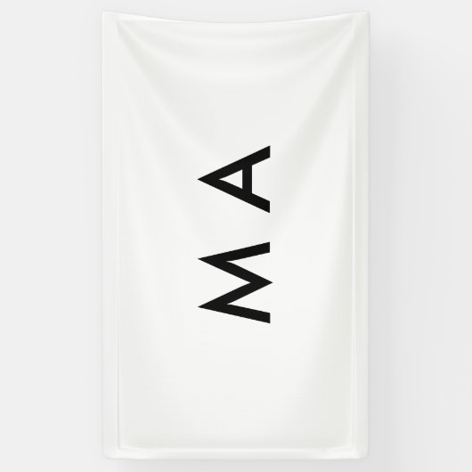 Einfache Monogramm fügen Sie den Namen Mann minima Banner (Vertikal)