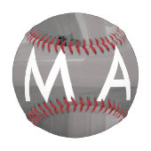 Einfache Monogramm fügen Sie den Namen Mann minima Baseball (Rückseite)