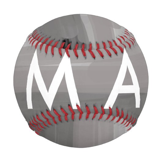 Einfache Monogramm fügen Sie den Namen Mann minima Baseball (Vorderseite)