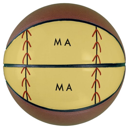 Einfache Monogramm fügen Sie den Namen Mann minima Basketball (Vorderseite)