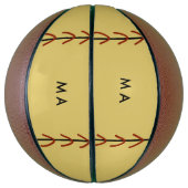 Einfache Monogramm fügen Sie den Namen Mann minima Basketball (Vertikal)