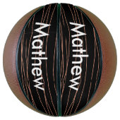Einfache Monogramm fügen Sie den Namen Mann minima Basketball (Vertikal)