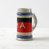 Einfache Monogramm fügen Sie den Namen Mann minima Bierglas (VorderseiteRechts)