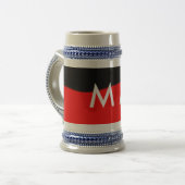 Einfache Monogramm fügen Sie den Namen Mann minima Bierglas (Vorderseite Links)