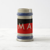Einfache Monogramm fügen Sie den Namen Mann minima Bierglas (Mittel)