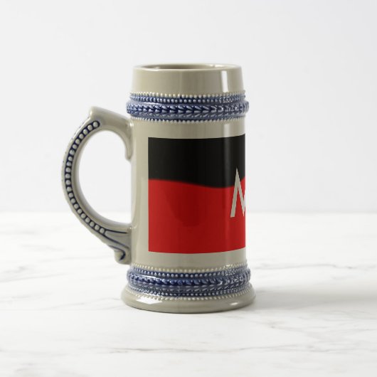 Einfache Monogramm fügen Sie den Namen Mann minima Bierglas (Links)