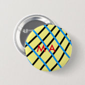 Einfache Monogramm fügen Sie den Namen Mann minima Button (Vorne & Hinten)