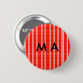 Einfache Monogramm fügen Sie den Namen Mann minima Button (Vorne & Hinten)
