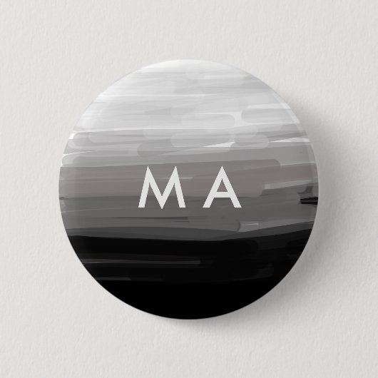 Einfache Monogramm fügen Sie den Namen Mann minima Button (Vorderseite)
