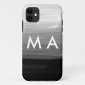 Einfache Monogramm fügen Sie den Namen Mann minima Case-Mate iPhone Hülle (Rückseite)