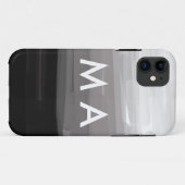 Einfache Monogramm fügen Sie den Namen Mann minima Case-Mate iPhone Hülle (Rückseite (Horizontal))