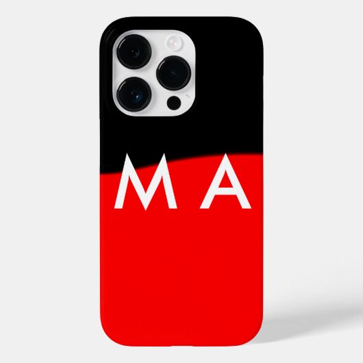 Einfache Monogramm fügen Sie den Namen Mann minima Case-Mate iPhone Hülle (Rückseite)