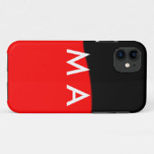 Einfache Monogramm fügen Sie den Namen Mann minima Case-Mate iPhone Hülle (Rückseite (Horizontal))