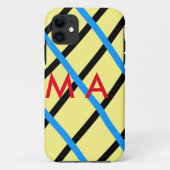 Einfache Monogramm fügen Sie den Namen Mann minima Case-Mate iPhone Hülle (Rückseite)