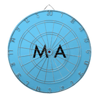 Einfache Monogramm fügen Sie den Namen Mann minima Dartscheibe