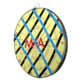 Einfache Monogramm fügen Sie den Namen Mann minima Dartscheibe (Vorderseite rechts)