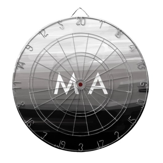 Einfache Monogramm fügen Sie den Namen Mann minima Dartscheibe (vorne)