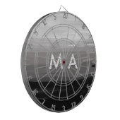 Einfache Monogramm fügen Sie den Namen Mann minima Dartscheibe (Vorderseite Links)