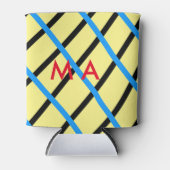 Einfache Monogramm fügen Sie den Namen Mann minima Dosenkühler (Vorderseite)