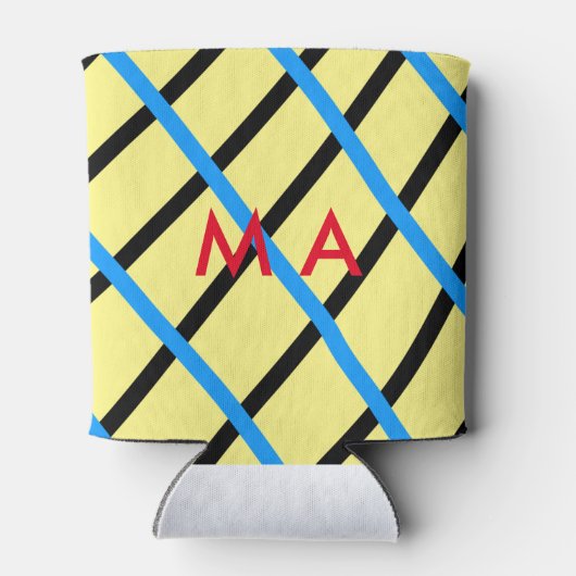 Einfache Monogramm fügen Sie den Namen Mann minima Dosenkühler (Rückseite)