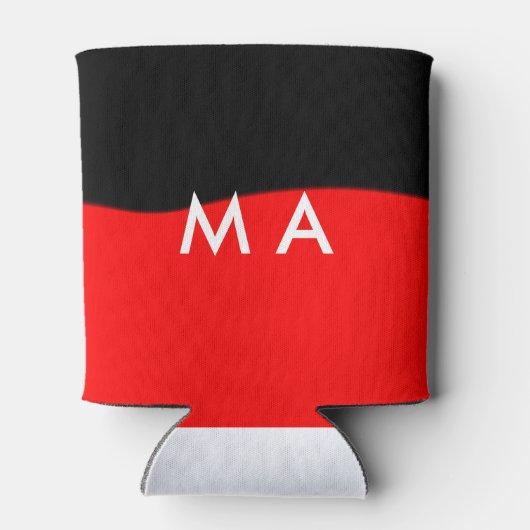 Einfache Monogramm fügen Sie den Namen Mann minima Dosenkühler (Rückseite)