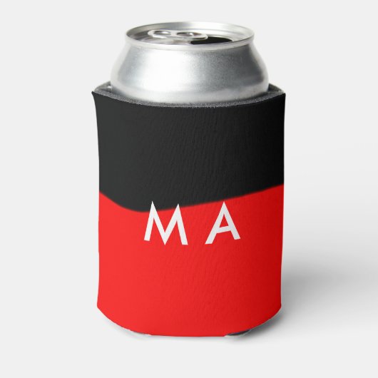 Einfache Monogramm fügen Sie den Namen Mann minima Dosenkühler (Kanne Rückseite)