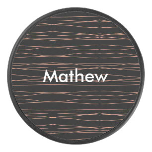 Einfache Monogramm fügen Sie den Namen Mann minima Eishockey Puck