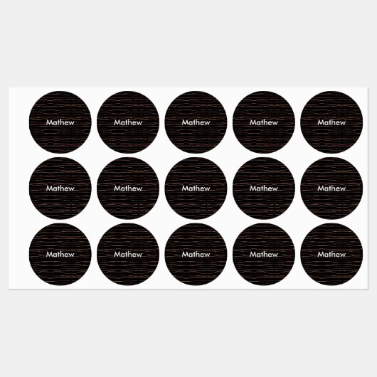 Einfache Monogramm fügen Sie den Namen Mann minima Etiketten (Blatt)