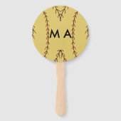 Einfache Monogramm fügen Sie den Namen Mann minima Fächer (Rückseite)