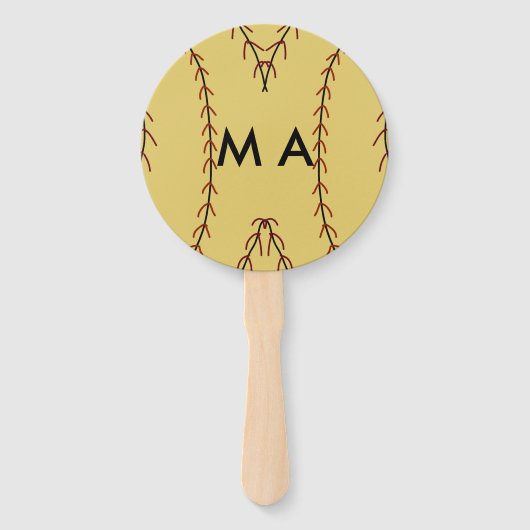 Einfache Monogramm fügen Sie den Namen Mann minima Fächer (Vorderseite)