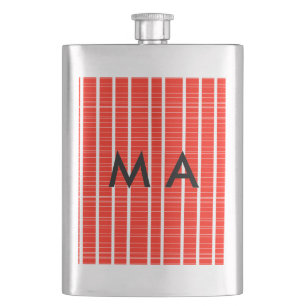 Einfache Monogramm fügen Sie den Namen Mann minima Flachmann