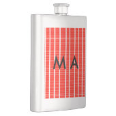 Einfache Monogramm fügen Sie den Namen Mann minima Flachmann (Rechts)