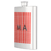 Einfache Monogramm fügen Sie den Namen Mann minima Flachmann (Links)
