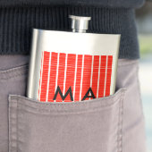 Einfache Monogramm fügen Sie den Namen Mann minima Flachmann (Beispiel)