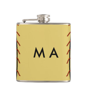 Einfache Monogramm fügen Sie den Namen Mann minima Flachmann