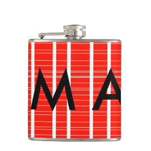 Einfache Monogramm fügen Sie den Namen Mann minima Flachmann