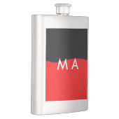 Einfache Monogramm fügen Sie den Namen Mann minima Flachmann (Rechts)