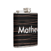 Einfache Monogramm fügen Sie den Namen Mann minima Flachmann (Rechts)